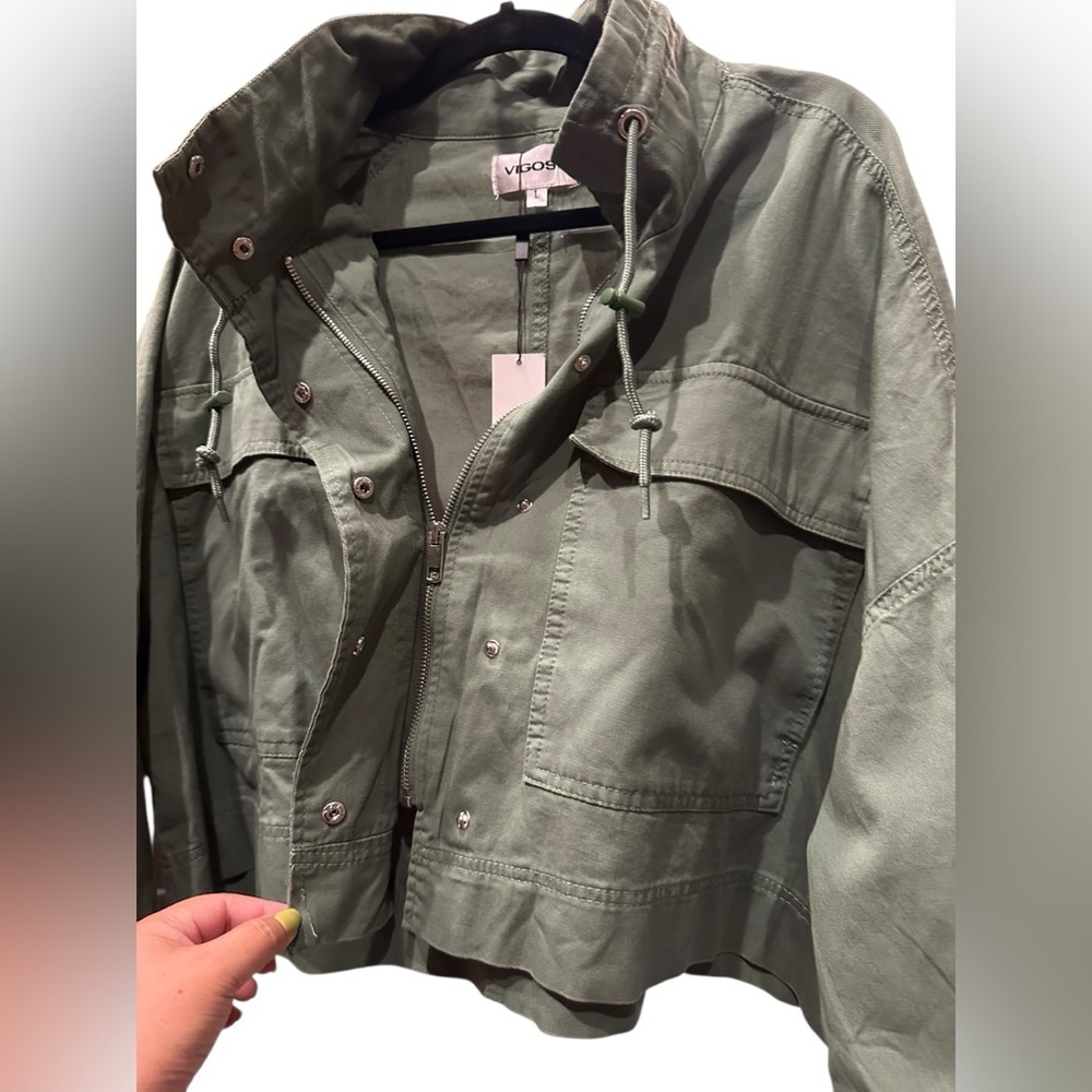 Vigoss Olive Utility crop Jacket size L - Picture 5 of 11